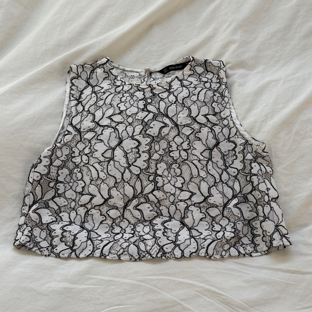Zara Floral Lace Top
